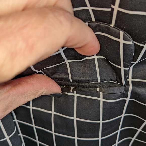 ☀️Forever 21 plaid blazer jacket Small black White checks geometric - Picture 9 of 16